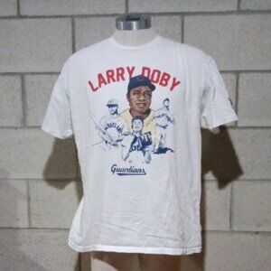Larry Doby Guardians Graphic White T-Shirt Unisex Size XL